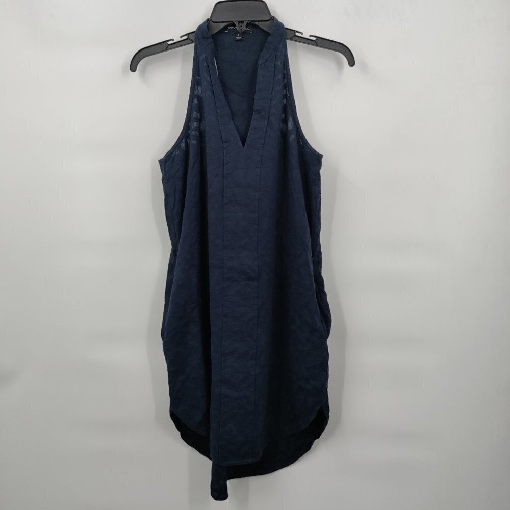 Banana Republic V-Neck Sleeveless Embroidred Mini Dress Women Size 2